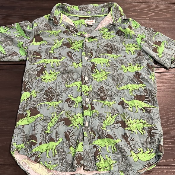 Cat & jack dinosaur button down size large 12/14 - Picture 1 of 3